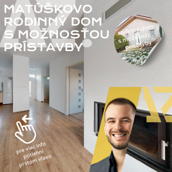 Rodinný dom s možnosťou prístavby v obci Matúškovo pri Galante
